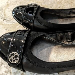 New Coach Logo Black Ballet Flats Slipons 7